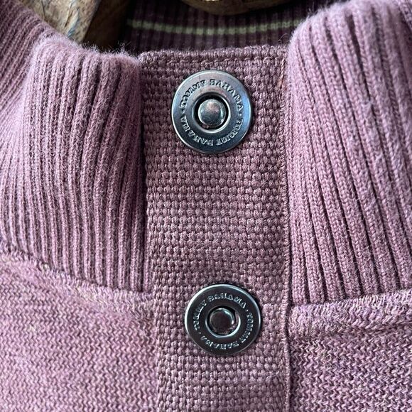 Tommy Bahama Brown Cotton Henley Snap Sweater XL - Picture 4 of 8